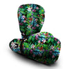 Exotic Hibiscus And Palm Print Pattern Boxing Gloves-grizzshop