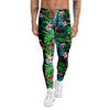 Exotic Hibiscus And Palm Print Pattern Men's Leggings-grizzshop