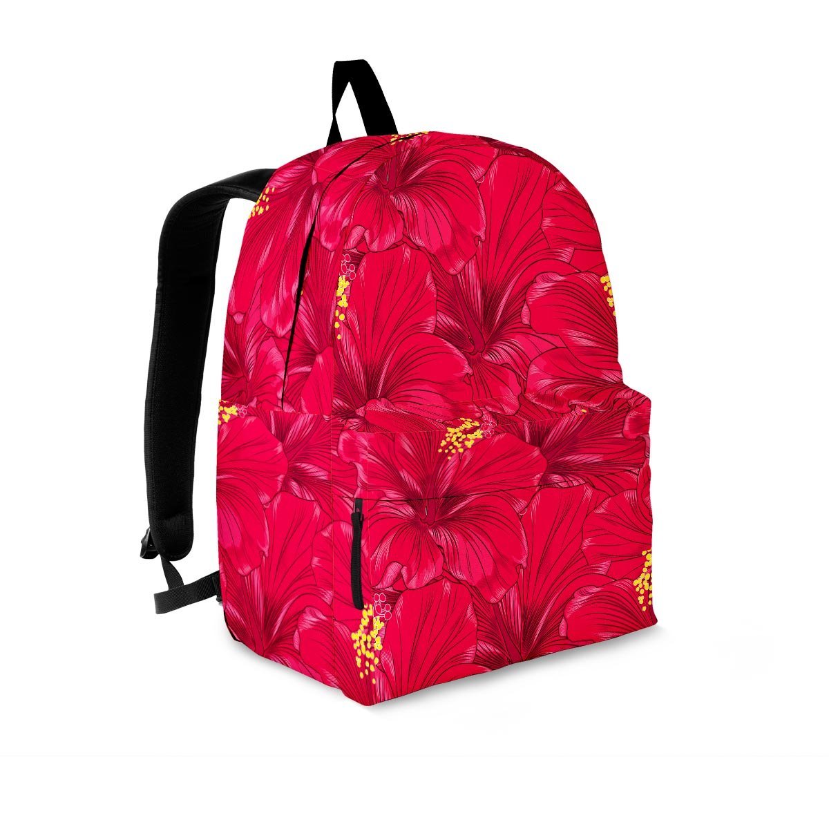 Exotic Hibiscus Flower Hawaiian Print Backpack-grizzshop