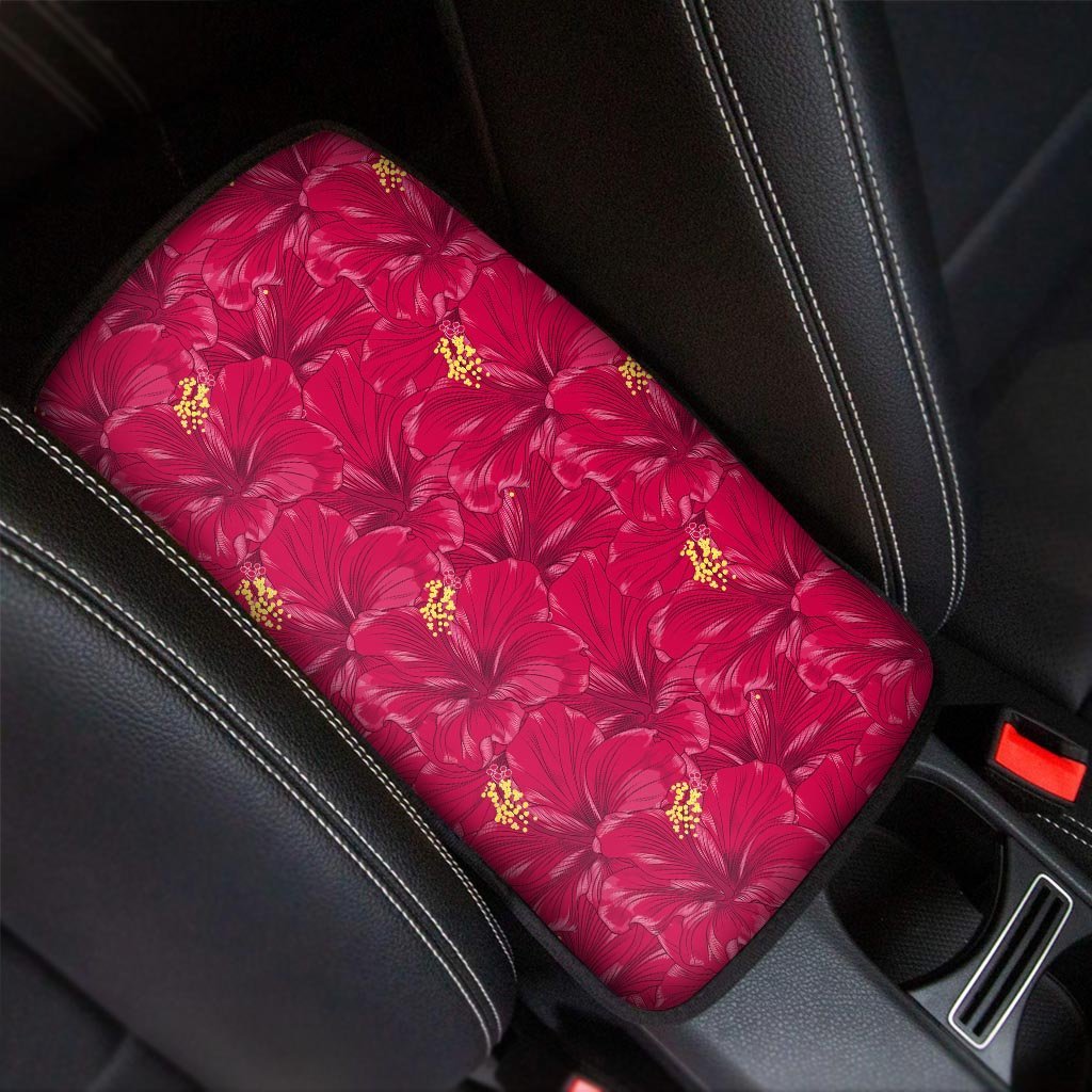 Exotic Hibiscus Flower Hawaiian Print Car Console Cover-grizzshop