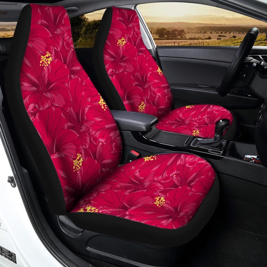 Exotic Hibiscus Flower Hawaiian Print Car Seat Covers-grizzshop