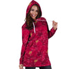 Exotic Hibiscus Flower Hawaiian Print Hoodie Dress-grizzshop