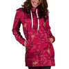 Exotic Hibiscus Flower Hawaiian Print Hoodie Dress-grizzshop