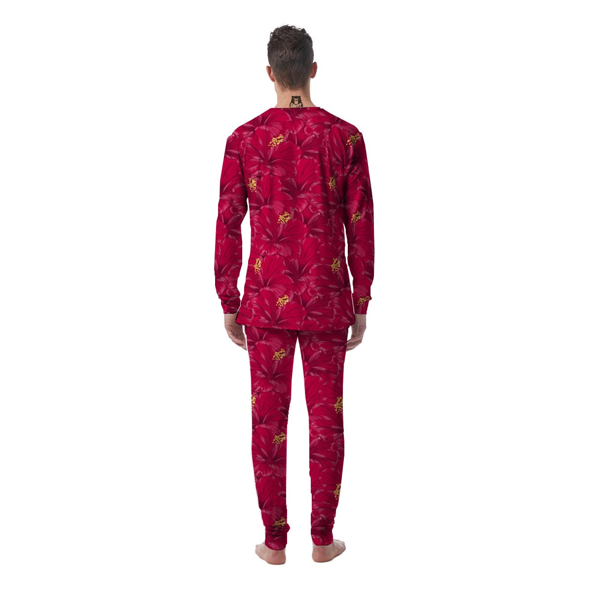 Exotic Hibiscus Flower Hawaiian Print Men's Pajamas-grizzshop