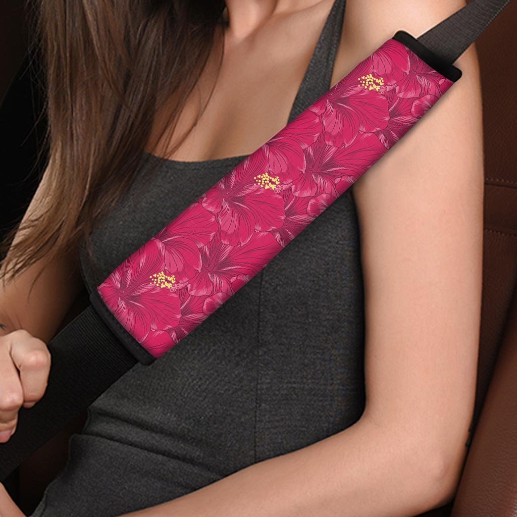 Exotic Hibiscus Flower Hawaiian Print Seat Belt Cover-grizzshop