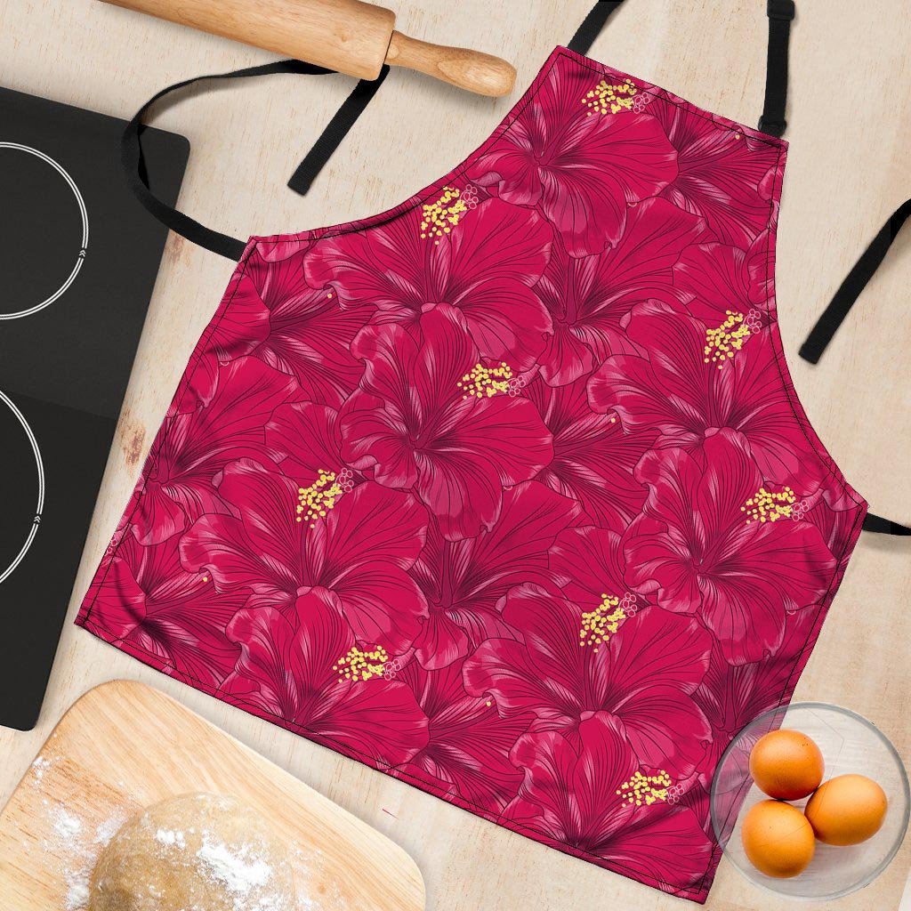 Exotic Hibiscus Flower Hawaiian Print Women's Apron-grizzshop