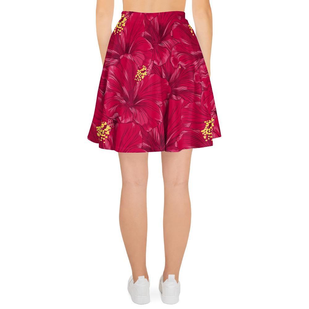 Exotic Hibiscus Flower Hawaiian Print Women's Skirt-grizzshop