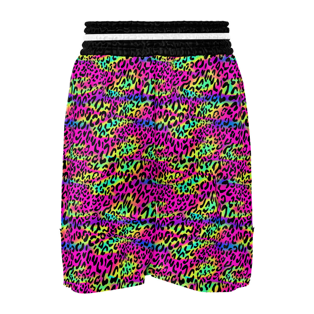 Exotic Neon Leopard Print Pattern Boxing Shorts-grizzshop