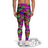 Exotic Neon Leopard Print Pattern Men's Leggings-grizzshop