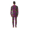 Exotic Neon Leopard Print Pattern Men's Pajamas-grizzshop