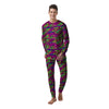 Exotic Neon Leopard Print Pattern Men's Pajamas-grizzshop