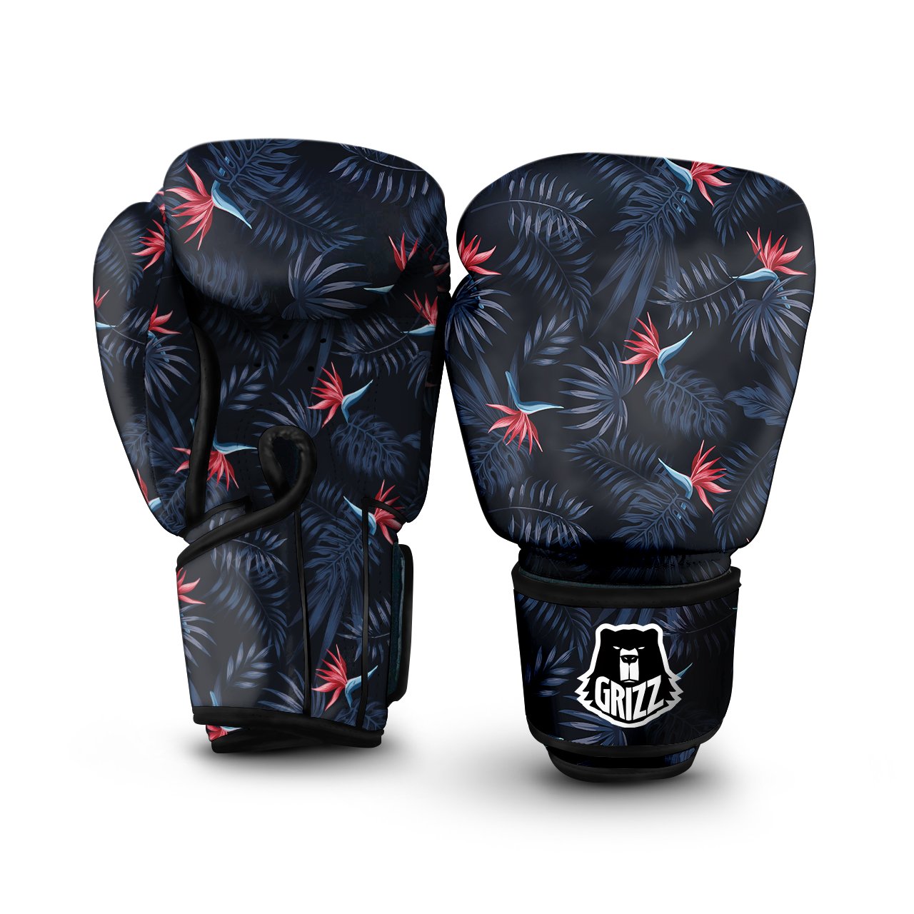 Exotic Tropical Hawaiian Vintage Print Pattern Boxing Gloves-grizzshop