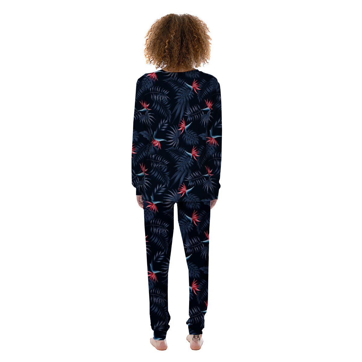 Exotic Tropical Hawaiian Vintage Print Pattern Women's Pajamas-grizzshop