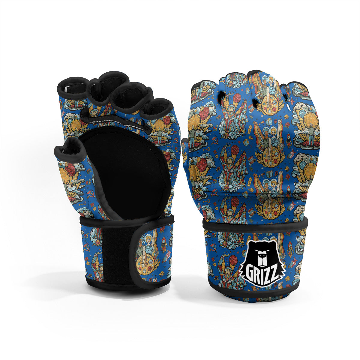 Exploration Of Mars Planet Print Pattern MMA Gloves-grizzshop