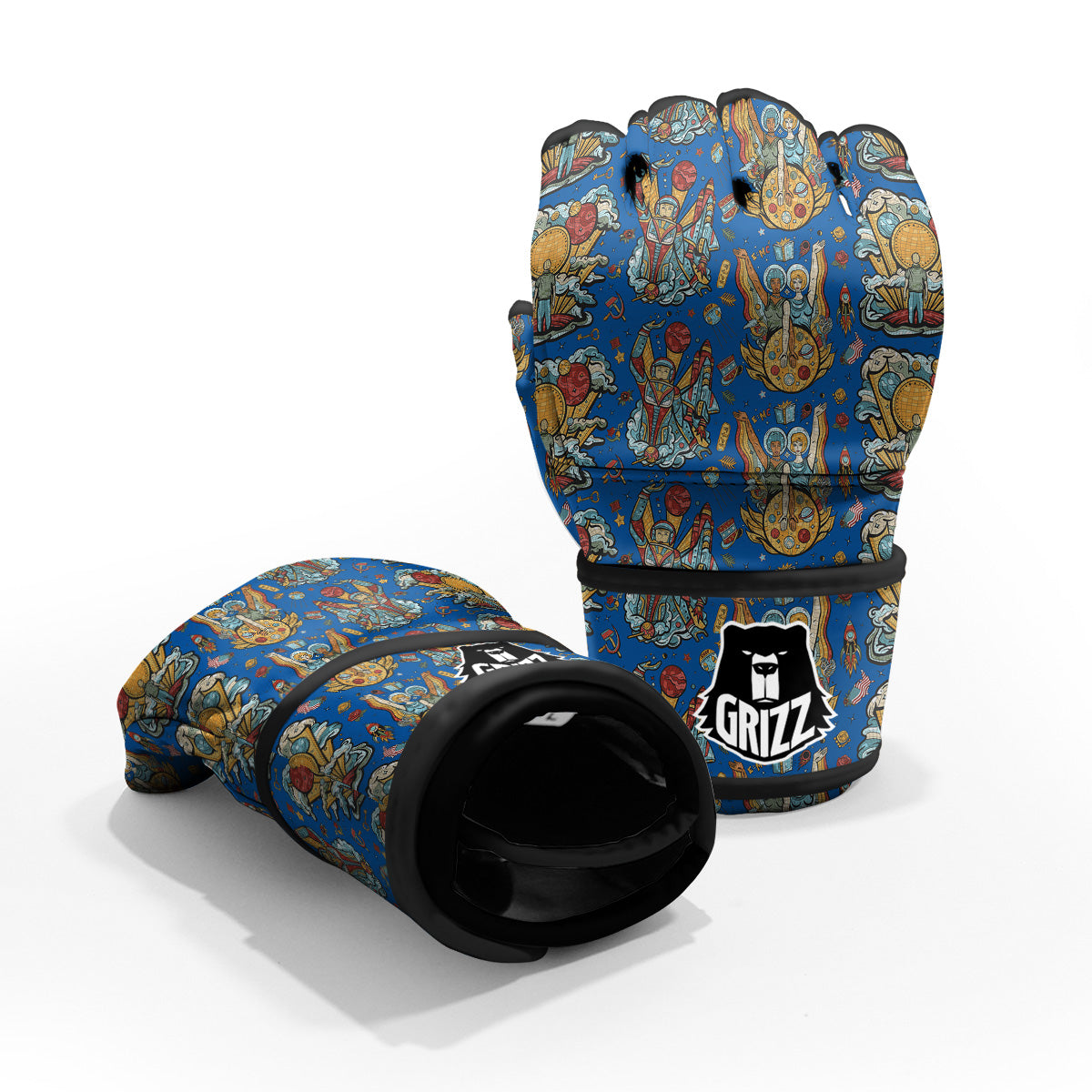 Exploration Of Mars Planet Print Pattern MMA Gloves-grizzshop