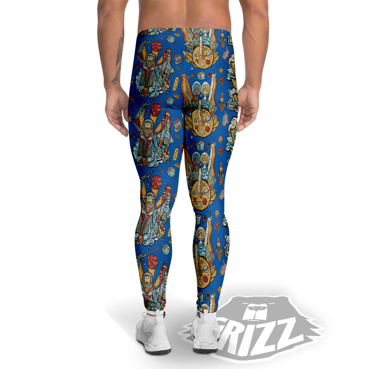 Exploration Of Mars Planet Print Pattern Men's Leggings-grizzshop