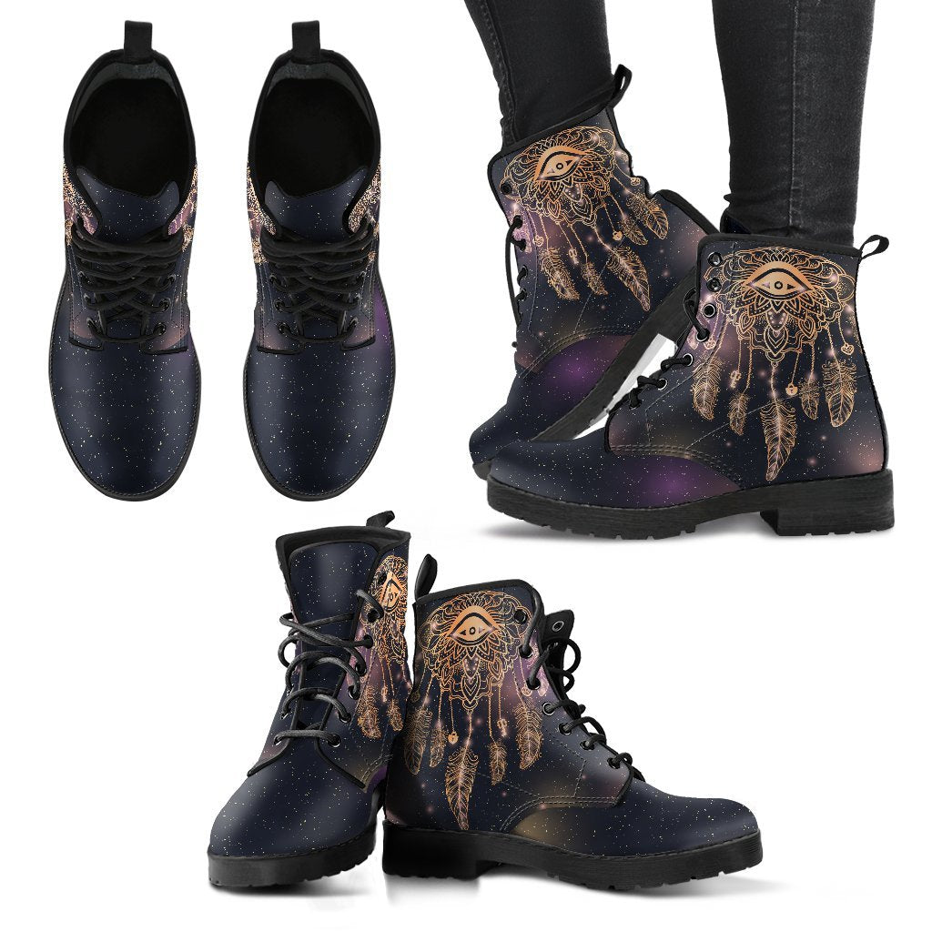 Eye Dreamcatcher Women's Leather Boots-grizzshop