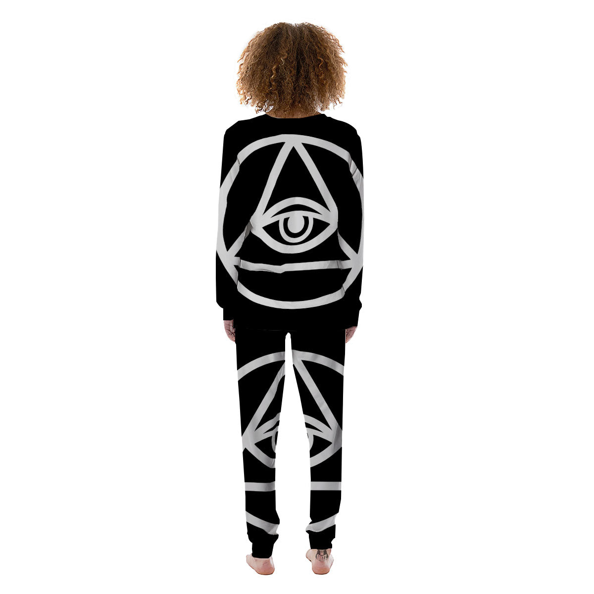 Eye Illuminati Print Women's Pajamas-grizzshop