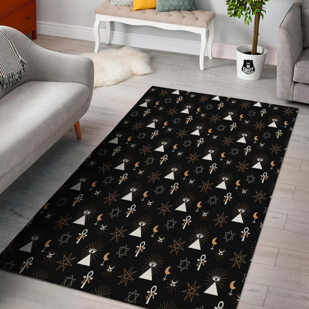 Eye Of Horus Egypt Print Pattern Floor Mat-grizzshop