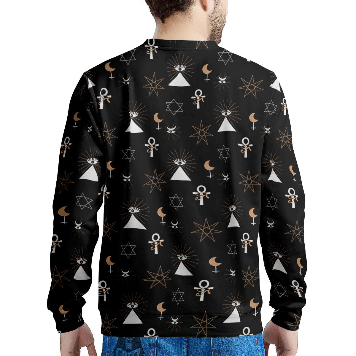 Eye Of Horus Egypt Print Pattern Men's Sweatshirt-grizzshop