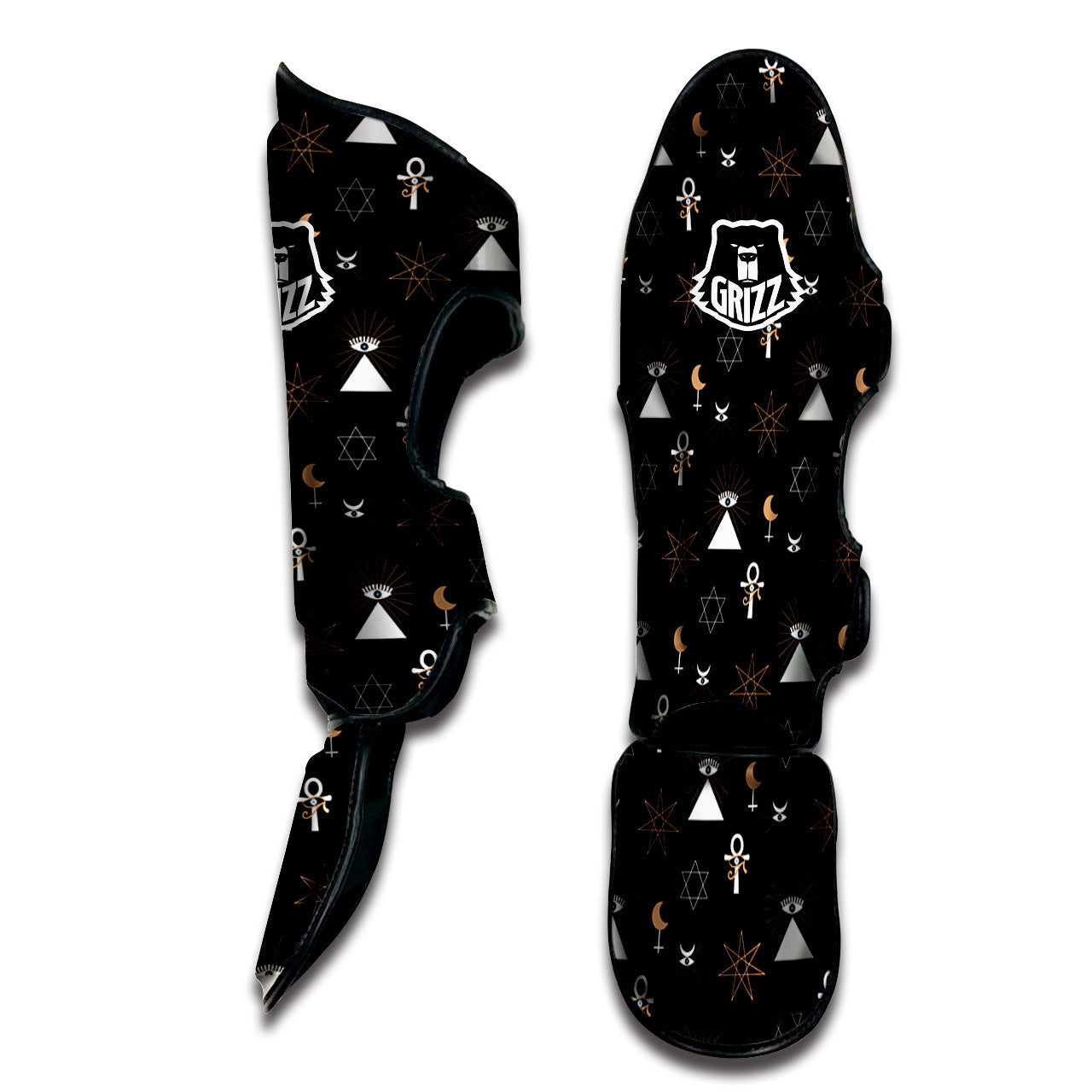 Eye Of Horus Egypt Print Pattern Muay Thai Shin Guards-grizzshop