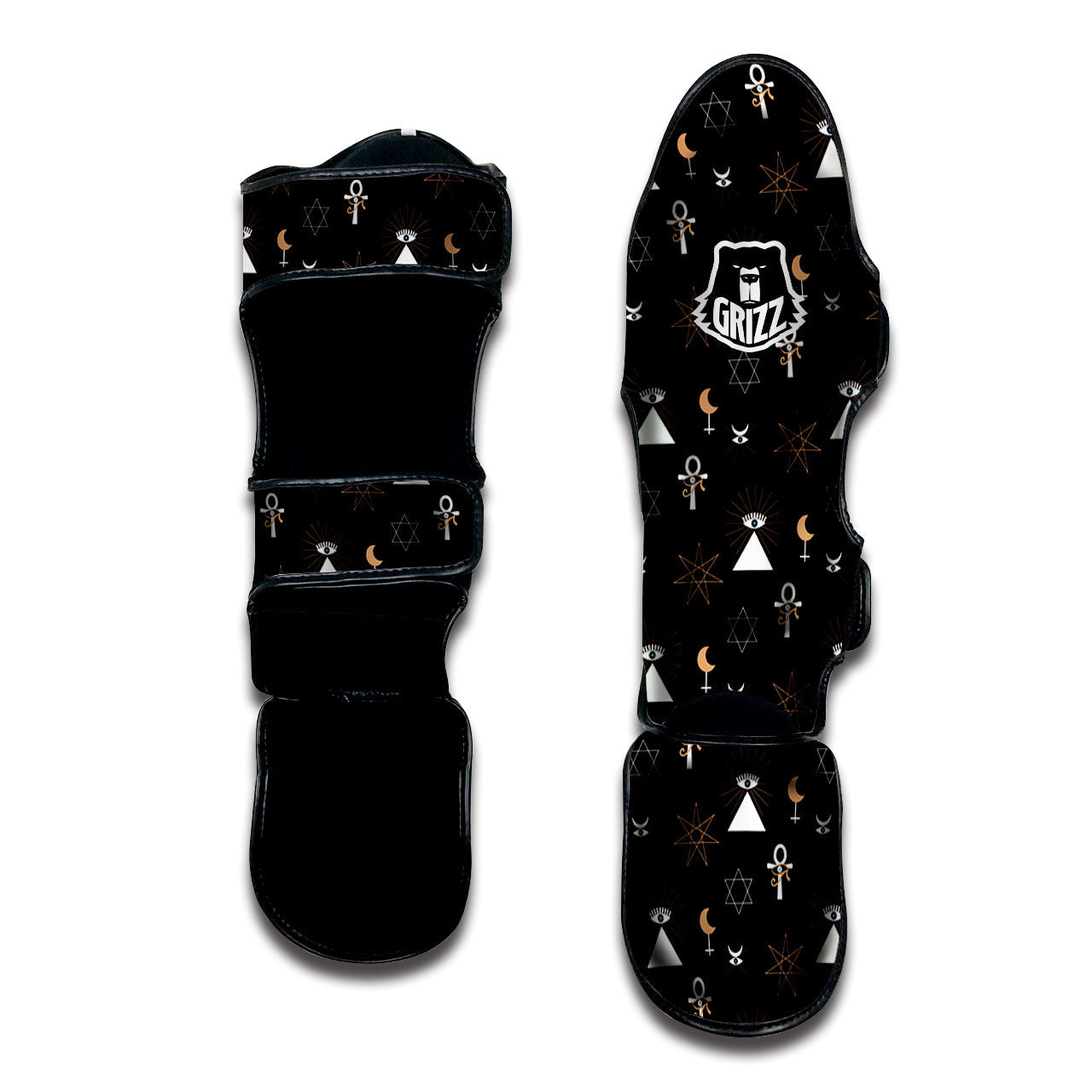 Eye Of Horus Egypt Print Pattern Muay Thai Shin Guards-grizzshop