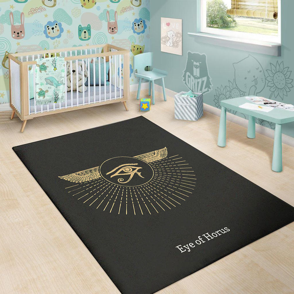 Eye Of Horus Egyptian Print Floor Mat-grizzshop