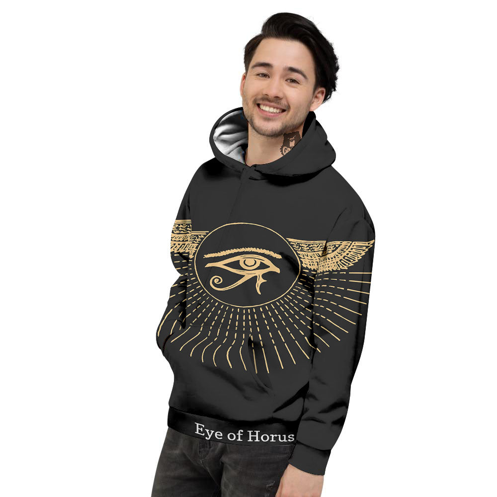 Eye Of Horus Egyptian Print Men's Hoodie-grizzshop