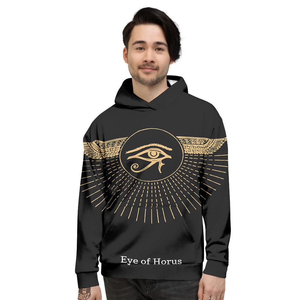 Eye Of Horus Egyptian Print Men's Hoodie-grizzshop