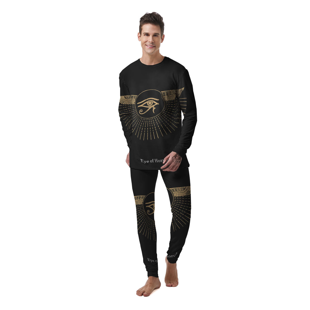 Eye Of Horus Egyptian Print Men's Pajamas-grizzshop