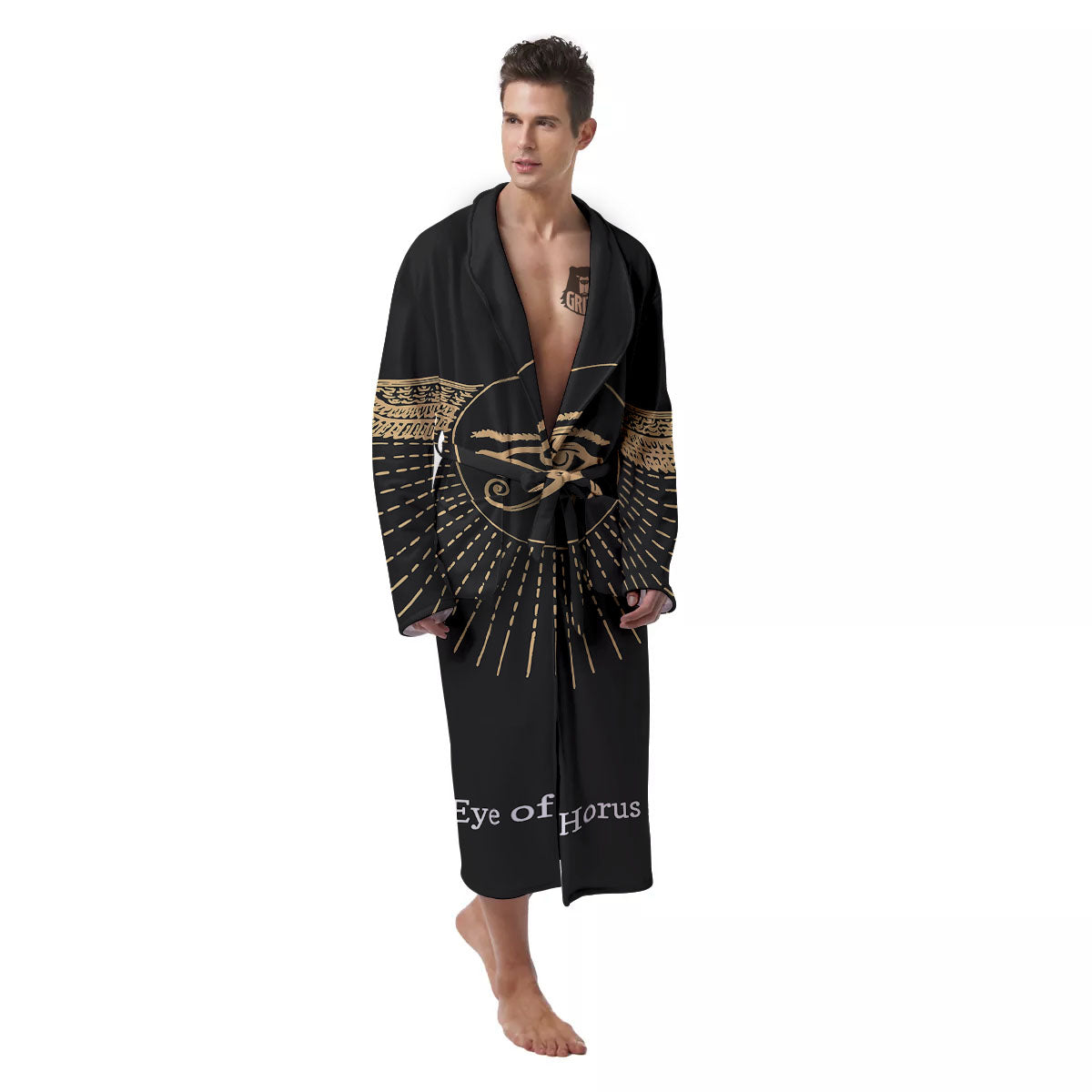Eye Of Horus Egyptian Print Men's Robe-grizzshop