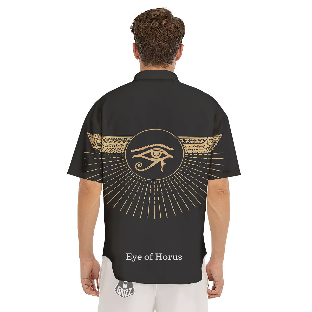 Eye Of Horus Egyptian Print Men's Short Sleeve Shirts-grizzshop