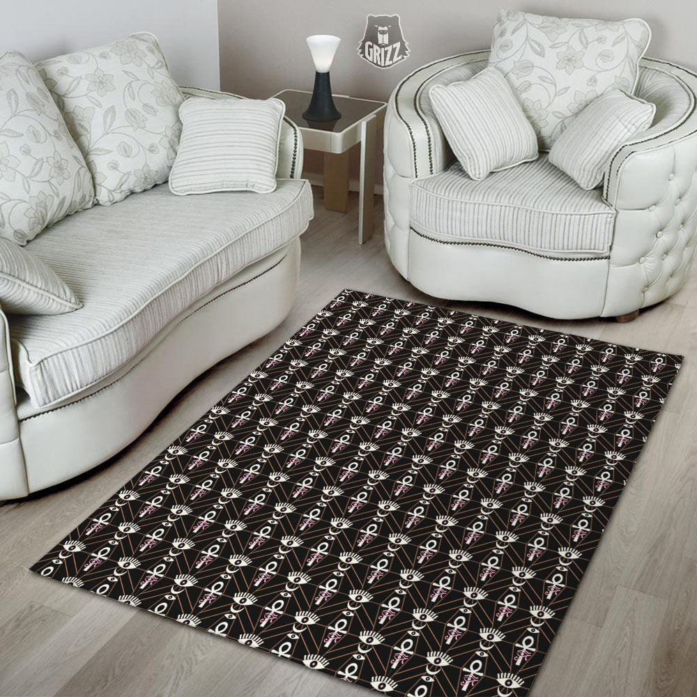 Eye Of Horus Egyptian Print Pattern Floor Mat-grizzshop