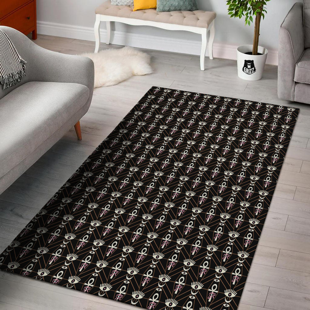 Eye Of Horus Egyptian Print Pattern Floor Mat-grizzshop