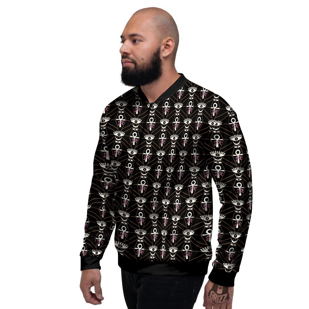 Eye Of Horus Egyptian Print Pattern Men's Bomber Jacket-grizzshop