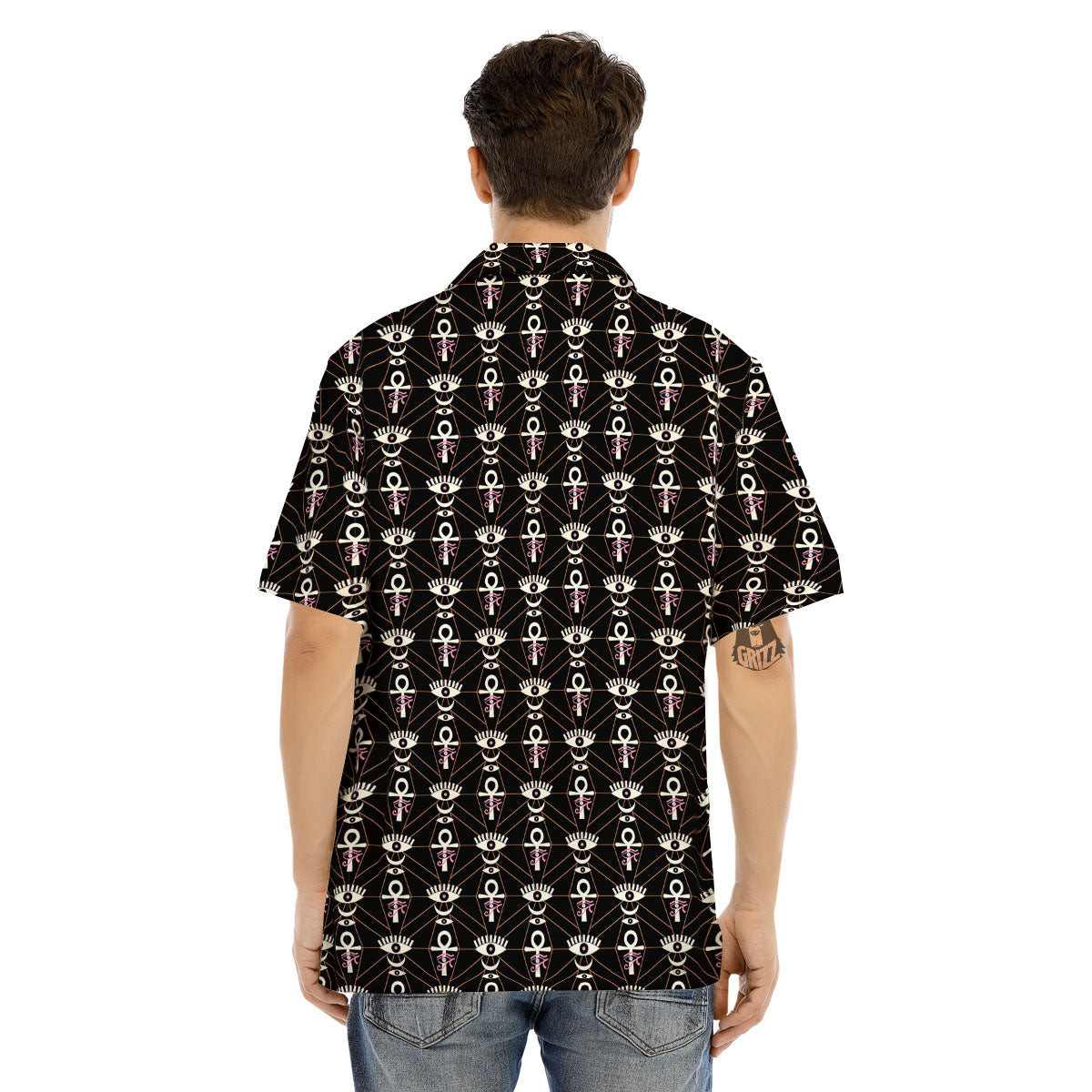 Eye Of Horus Egyptian Print Pattern Men's Hawaiian Shirt-grizzshop