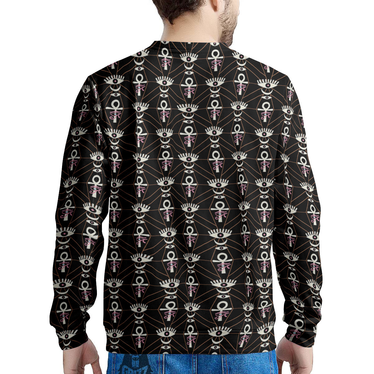 Eye Of Horus Egyptian Print Pattern Men's Sweatshirt-grizzshop