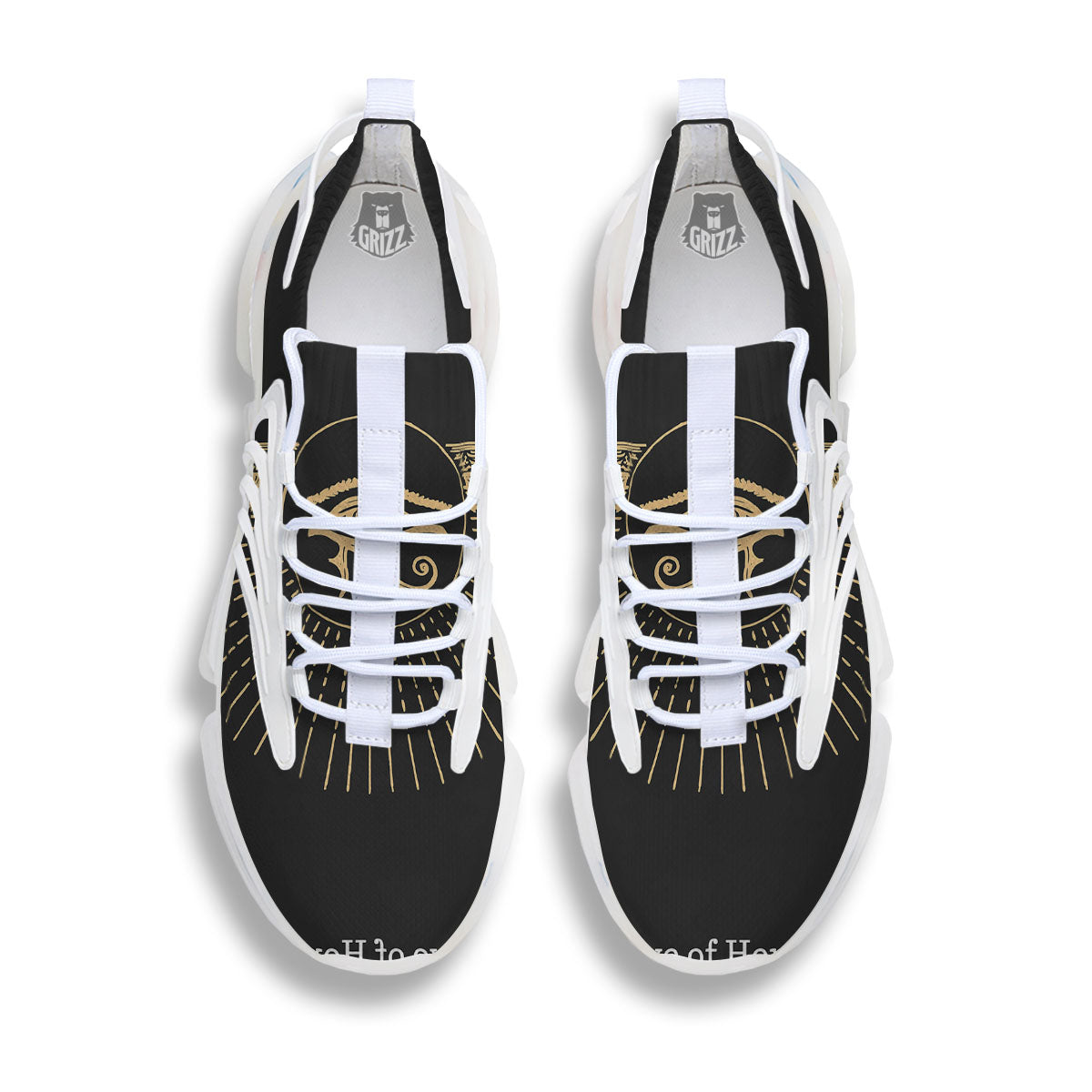 Eye Of Horus Egyptian Print White Gym Shoes-grizzshop