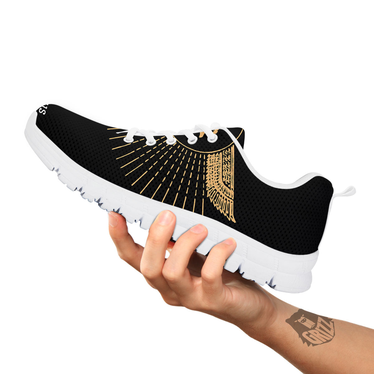 Eye Of Horus Egyptian Print White Sneaker-grizzshop