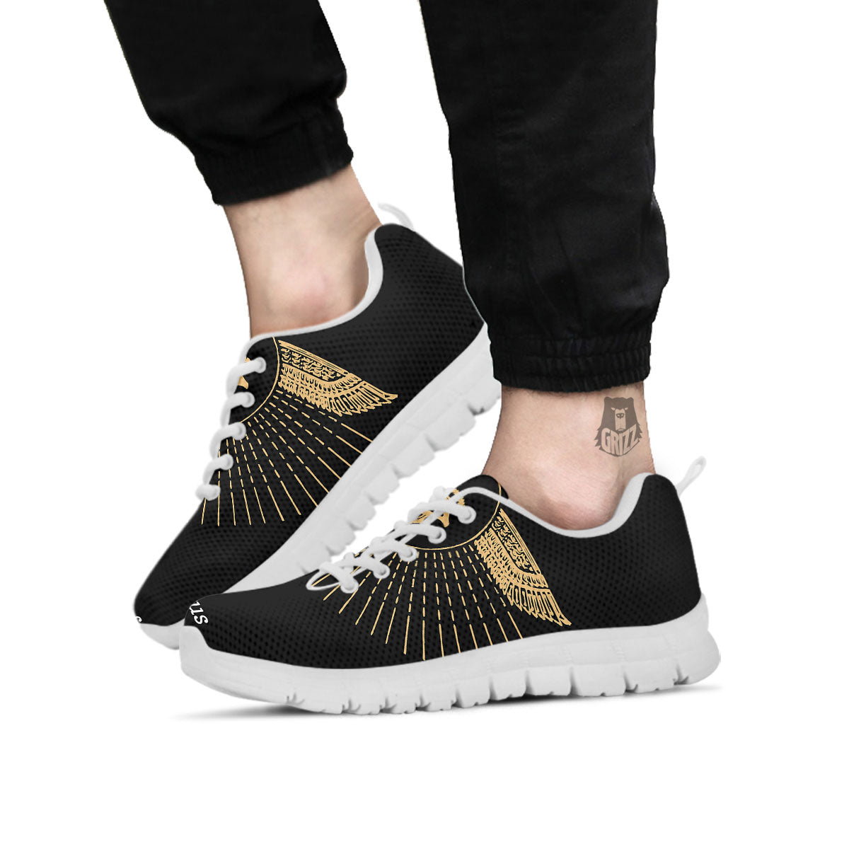 Eye Of Horus Egyptian Print White Sneaker-grizzshop