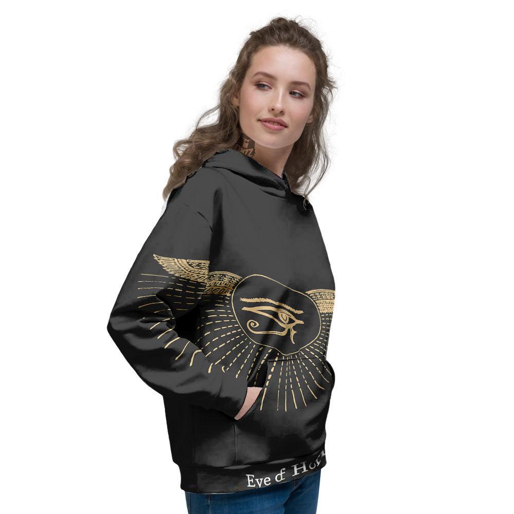 Eye Of Horus Egyptian Print Women's Hoodie-grizzshop
