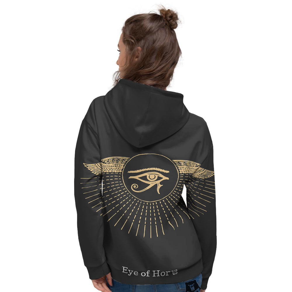 Eye Of Horus Egyptian Print Women's Hoodie-grizzshop