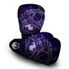 Eye Of Providence Black Purple Print Boxing Gloves-grizzshop