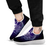 Eye Of Providence Black Purple Print White Athletic Shoes-grizzshop