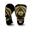 Eye of Providence Gold And Black Print Boxing Gloves-grizzshop