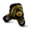 Eye of Providence Gold And Black Print Boxing Gloves-grizzshop