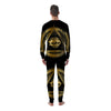 Eye of Providence Gold And Black Print Men's Pajamas-grizzshop