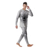 Eye of Providence White And Black Print Men's Pajamas-grizzshop