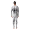 Eye of Providence White And Black Print Men's Pajamas-grizzshop