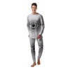 Eye of Providence White And Black Print Men's Pajamas-grizzshop